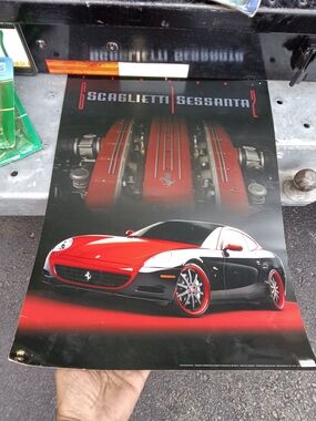 Ferrari Red and Black Scaglietti Sessanta Poster/Sign Rare!!